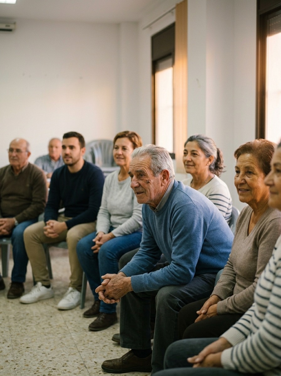 Personas adultas en una formación abierta